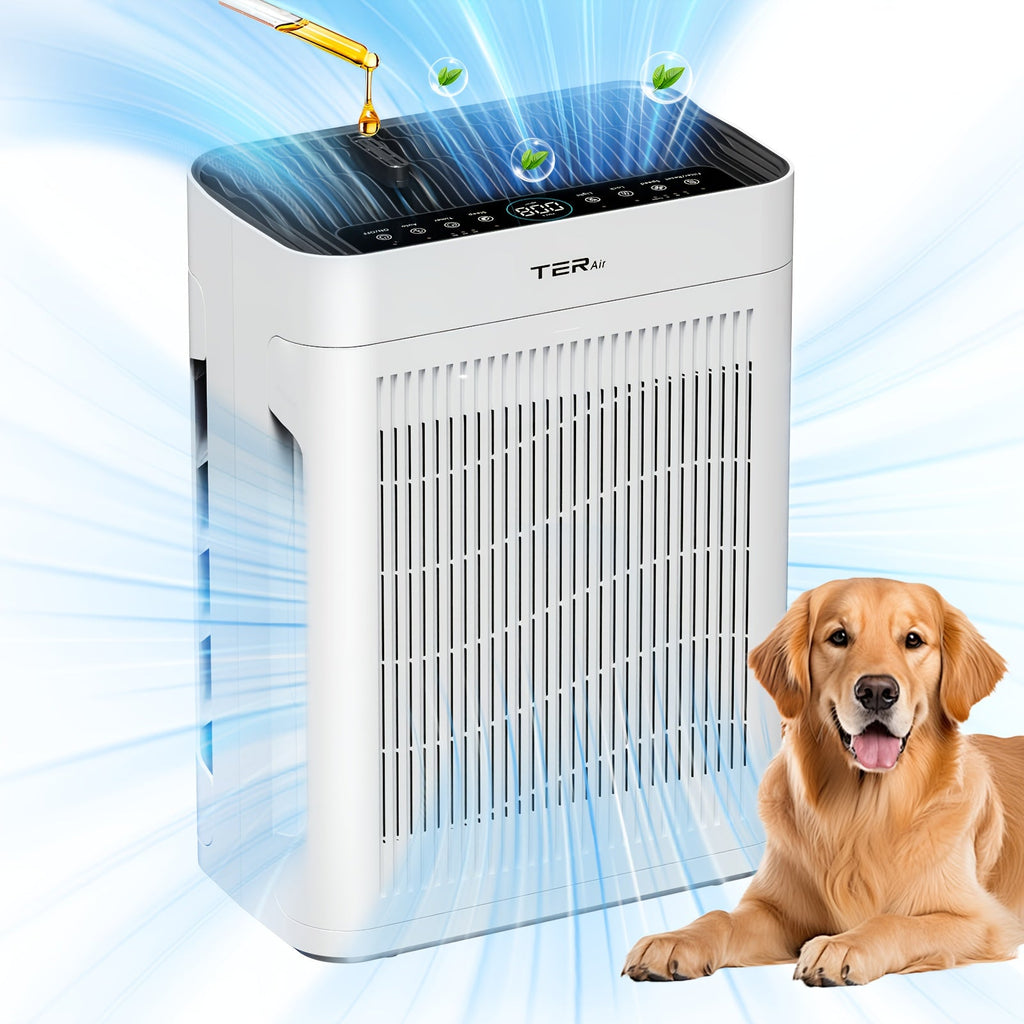 H13 HEPA Air Purifier for Large Room Up to 2500 Sq Ft | Double-Sided Washable Filter, PM2.5 Sensor, 22dB Ultra-Quiet | Air Cleaner for Dust, Pets, Smoke & Pollen | Bedroom & Home | White & Grey
