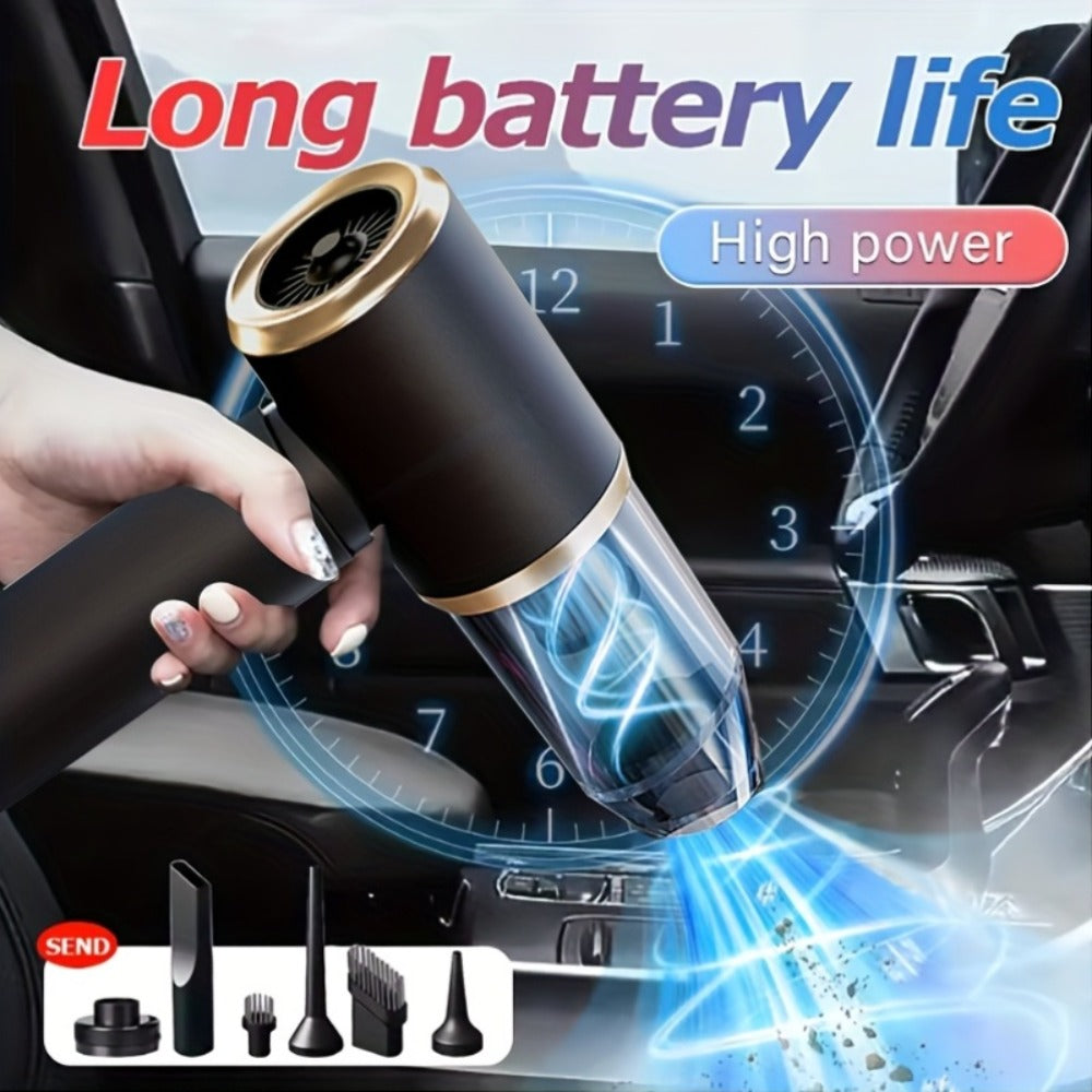 2-in-1 Handheld Vacuum Blower USB Rechargeable Cordless Mini Vacuum Cleaner Blow Suction Mode with Filter Dust Cup for Home Car Office Keyboard Lightweight