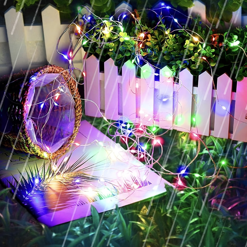 Solar Fairy String Lights Outdoor ¨C 110 LED Copper Wire Solar Twinkle Lights with 8 Modes & Touch Control for Christmas Tree, Garden, Patio, Wedding & Party ¨C 2, 4 or 8 Pack