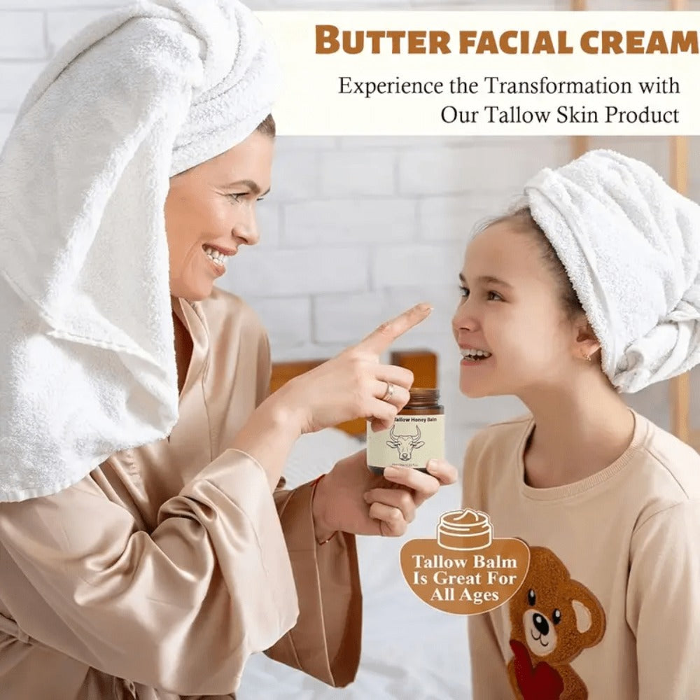 Grass-Fed Butter Whipped Moisturizing Cream 2pcs - Natural Honey-Infused Formula for Face & Body | Deep Hydration, Moisture Lock | Sensitive Skin | Men & Women | Handcrafted