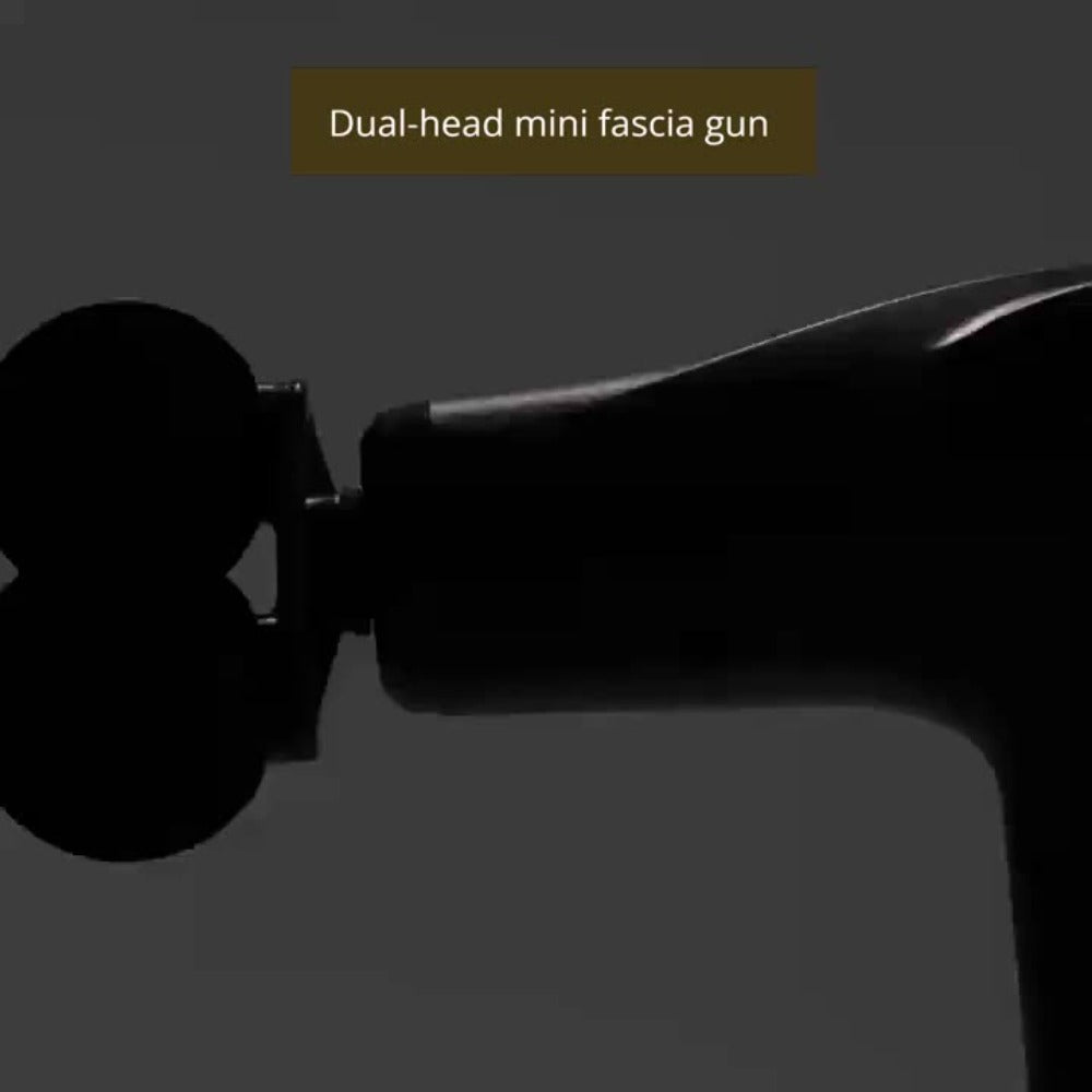 Handheld Massage Gun with Dual Heads ¨C 3 Interchangeable Attachments for Full Body Relief | Powerful Rechargeable Fascia Gun for Back, Arms & Sports Recovery | Ideal for Running & Fitness