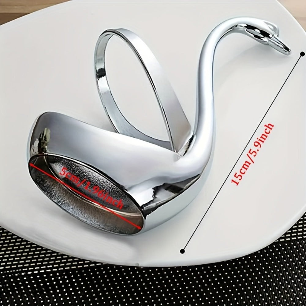 Swan Shaped Cutlery Rack Stainless Steel | Elegant Decorative Plate Holder Stand | Creative Metal Tableware Display for Party Wedding Dining Table Home Kitchen Decor