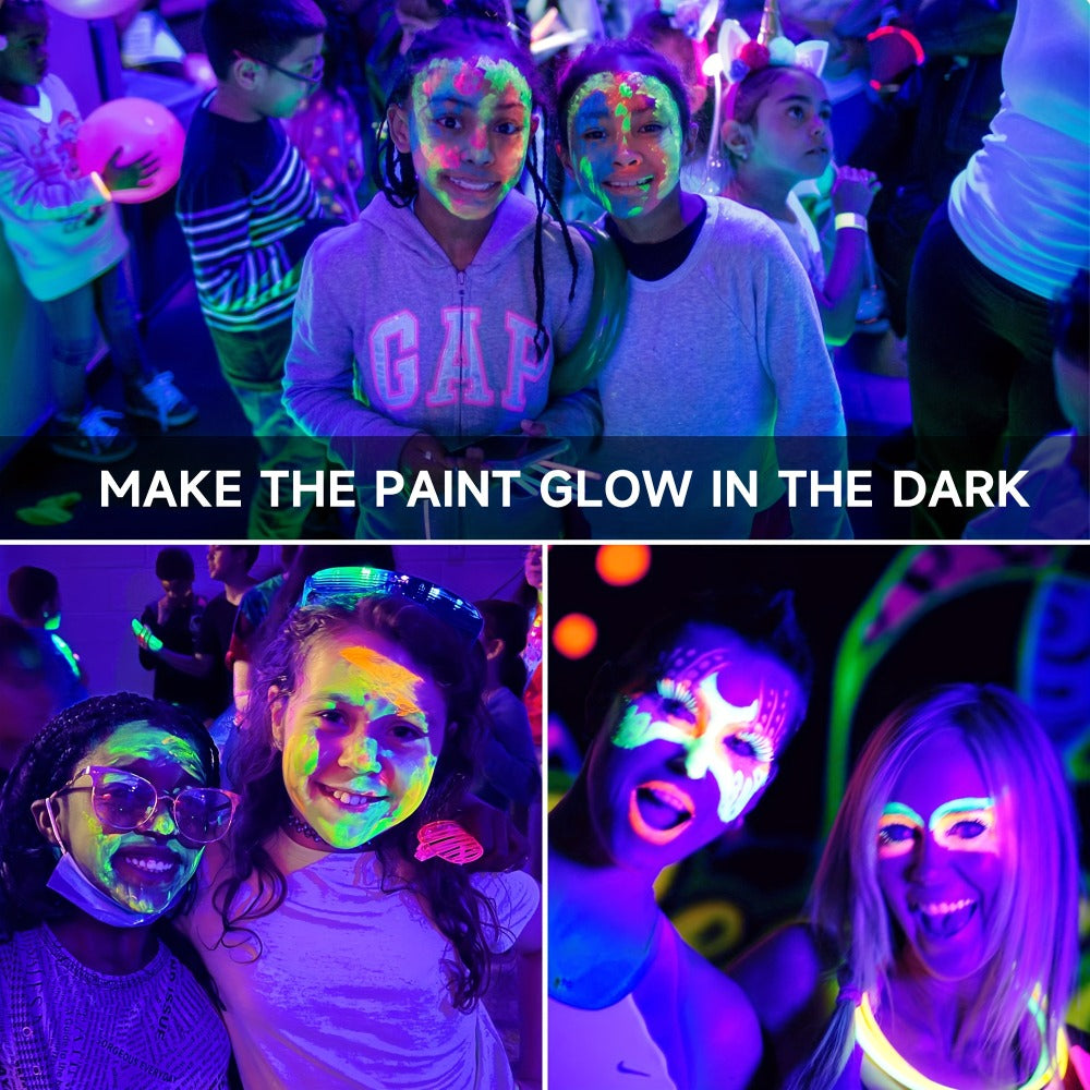 UV Black Light Bulbs 12W LED UVA 385-400nm - Glow in the Dark Party Blacklight Bulb for Halloween, Christmas, Body Paint & Fluorescent Decor, E26 Base