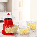 Hot Air Popcorn Maker with 4 Bowls ¨C Oil-Free Electric Popcorn Machine 95% Pop Rate Ready in 3 Min | Portable Popcorn Popper for Movie Night Family Gatherings Parties Home Theater Kitchen Use Red