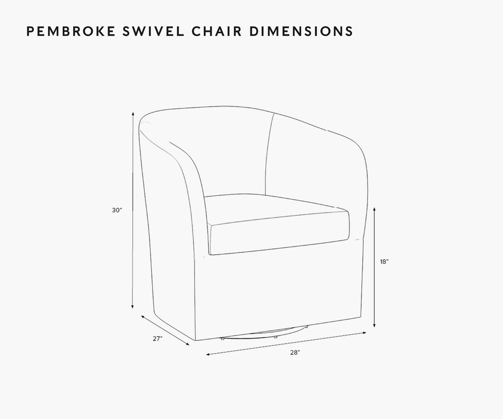 Pembroke Swivel Chair - Willowberry