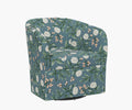Pembroke Swivel Chair - Peonies