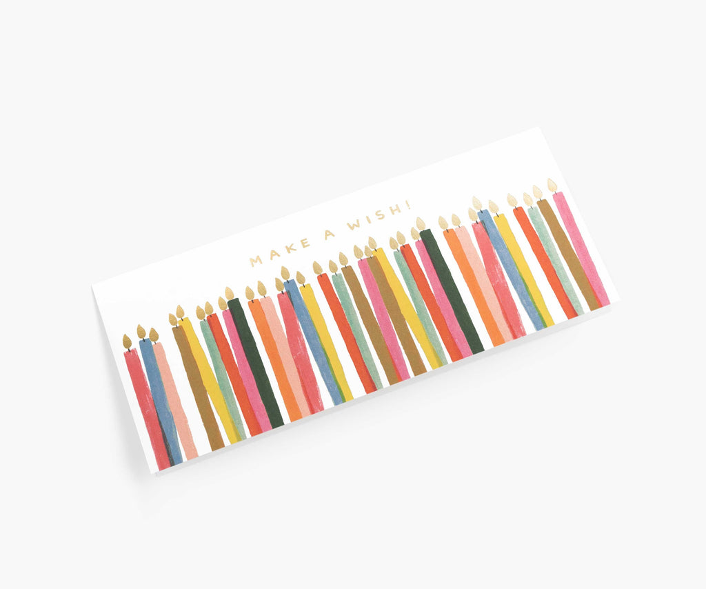 Make A Wish Candles Money Holder Birthday Card - Single Card