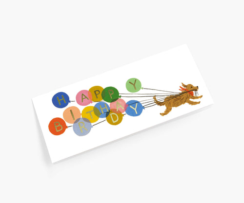 Birthday Balloon Money Holder Birthday Card - Single Card