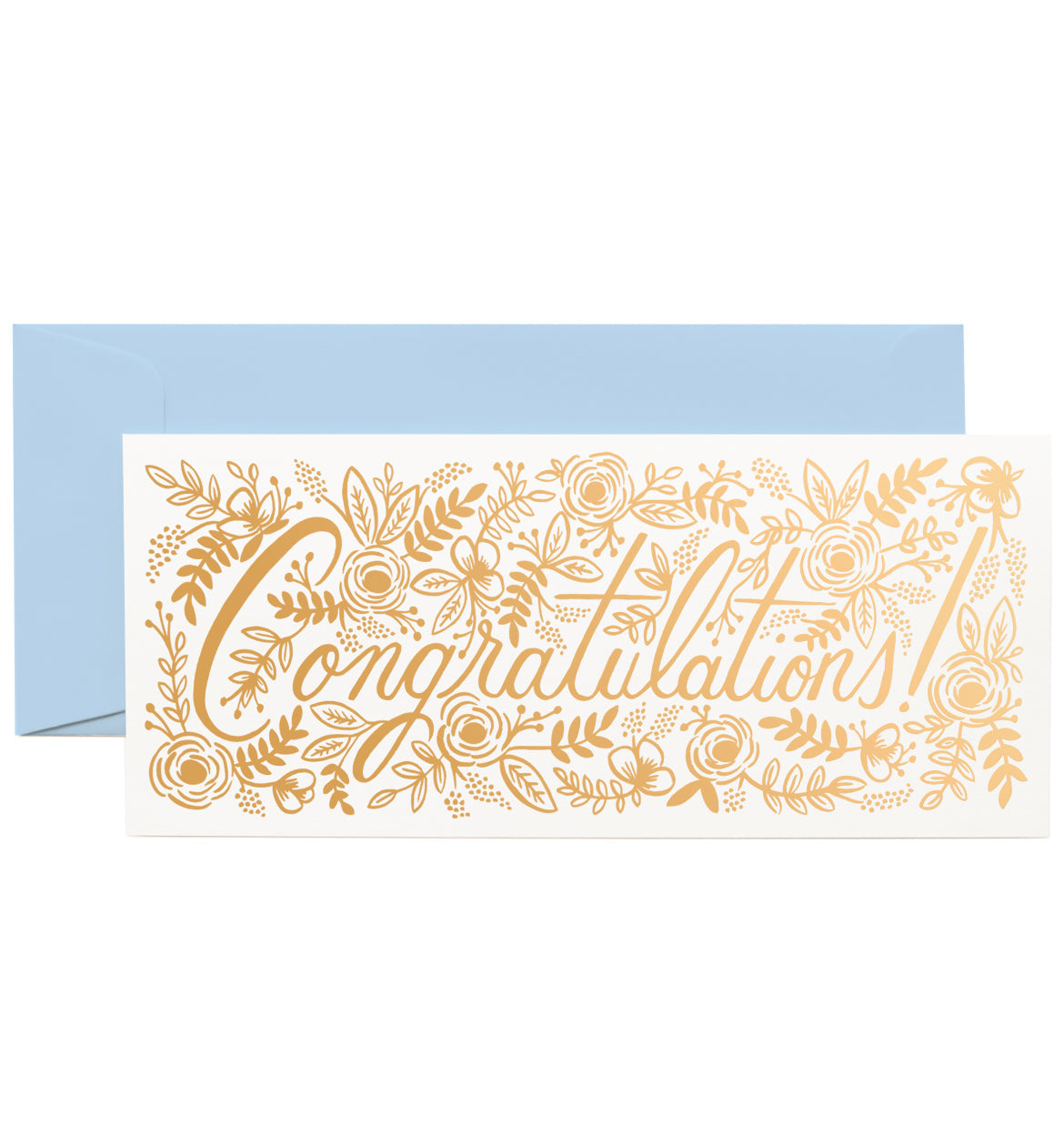 Champagne Floral Money Holder Congrats Card - Single Card