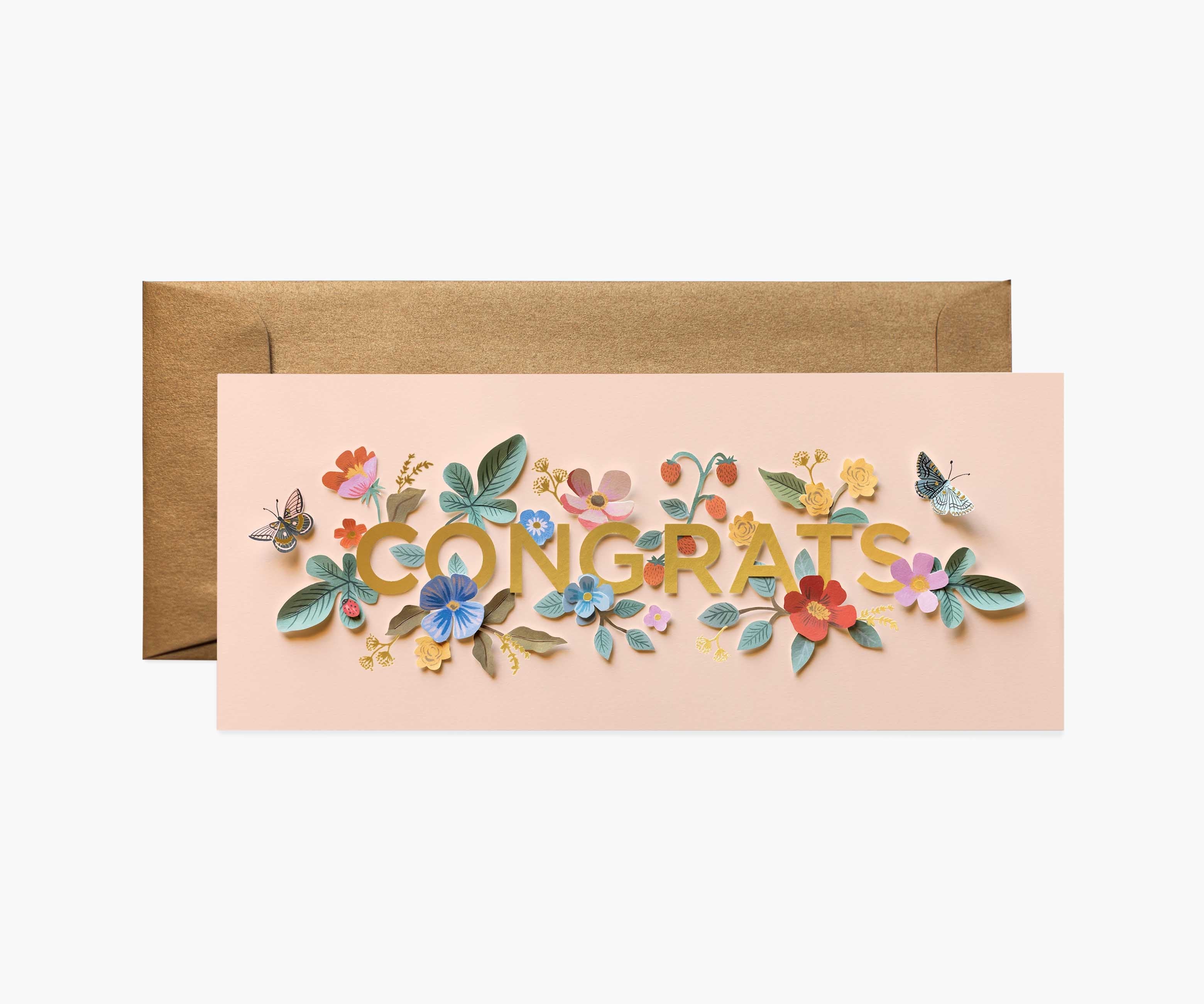 Cut Paper Money Holder Congrats Card - Single Card