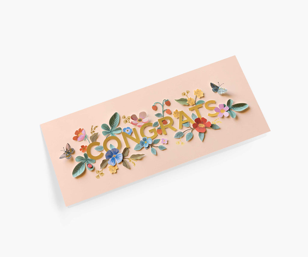 Cut Paper Money Holder Congrats Card - Single Card