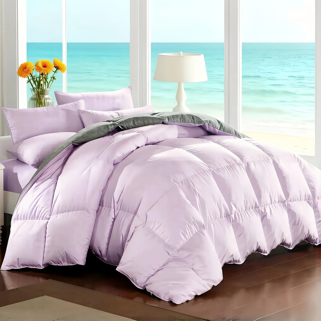 Comforter Set 7-Piece Bed in a Bag Queen King Full Soft Microfiber Down Alternative Comforter Fitted Sheet Flat Sheet Pillow Shams Pillowcases All Season Bedding Set 34 Colors