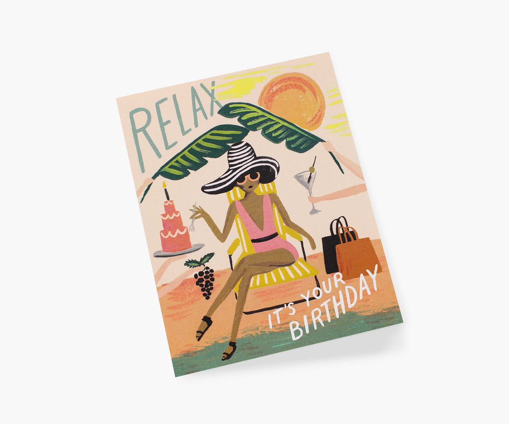 Relax Birthday Card - Single Card