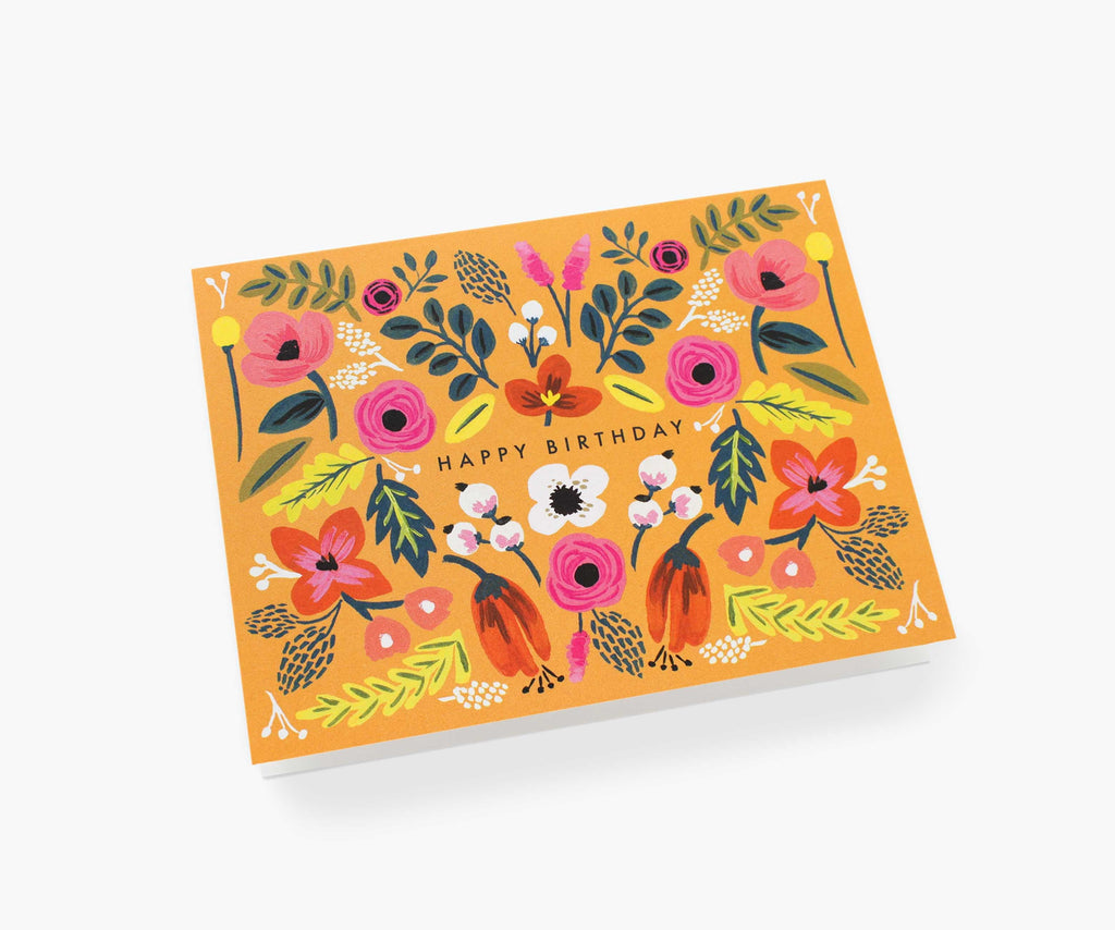 Folk Birthday Card - Single Card
