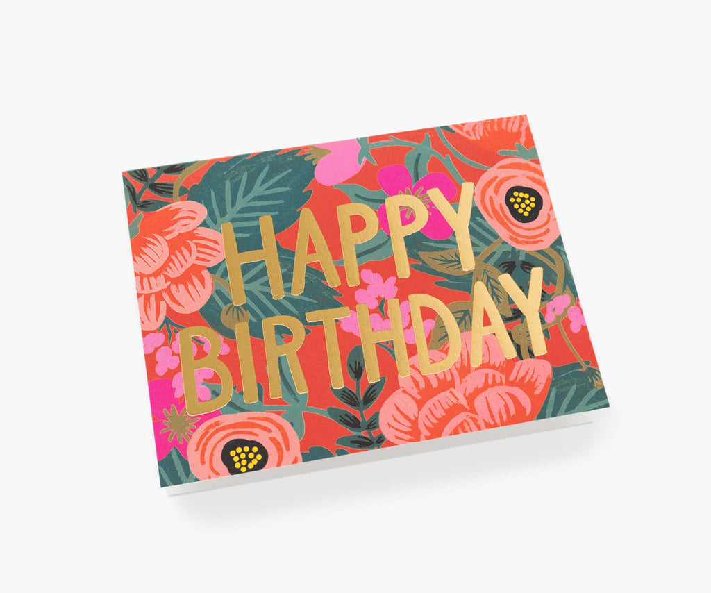Poppy Birthday Card - Single Card