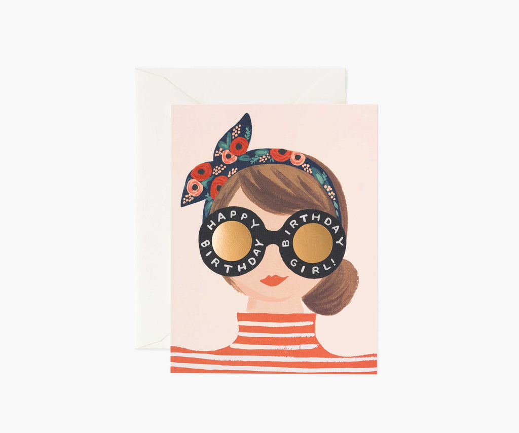 Birthday Girl Birthday Card - Single Card