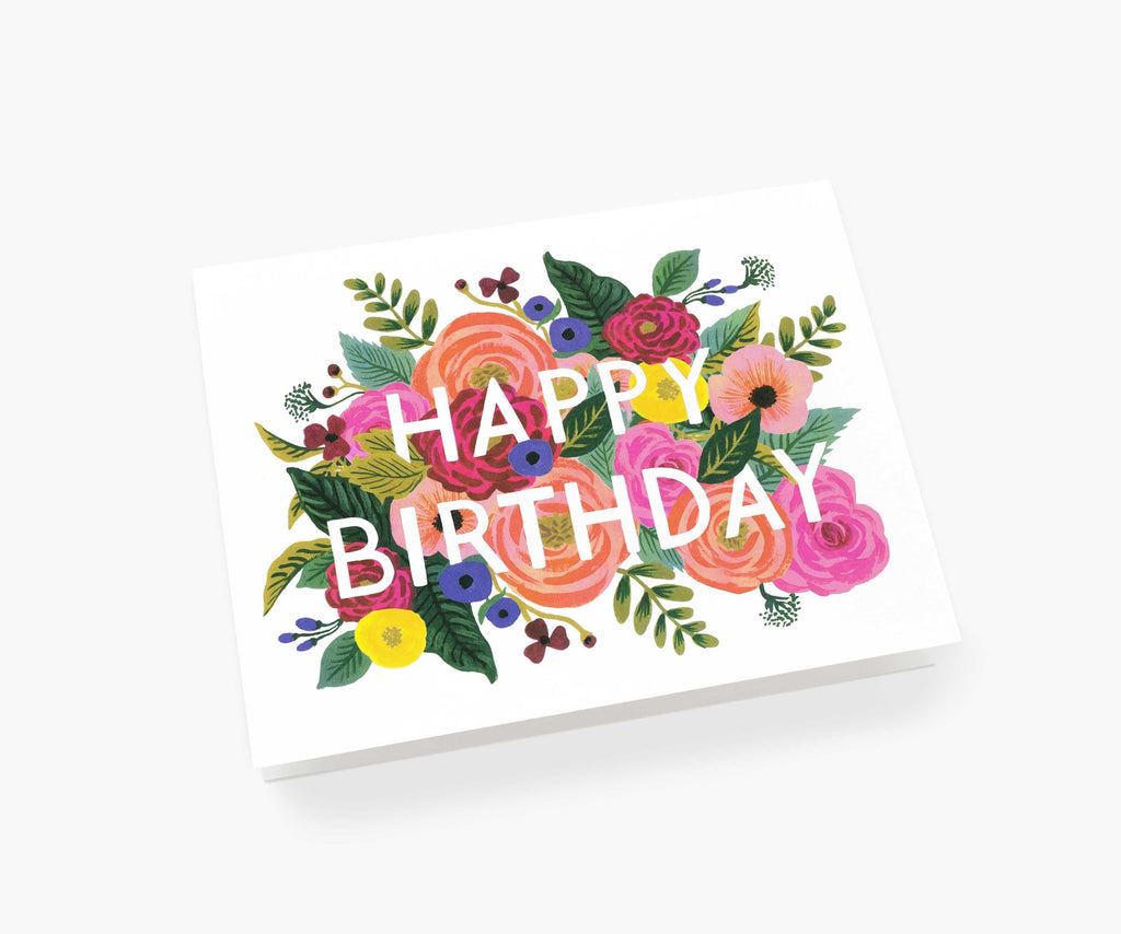 Juliet Rose Birthday Card - Single Card