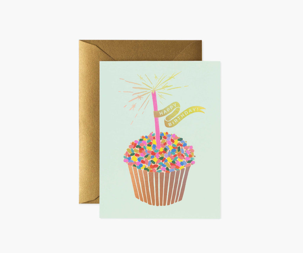 Cupcake Birthday Card - Single Card