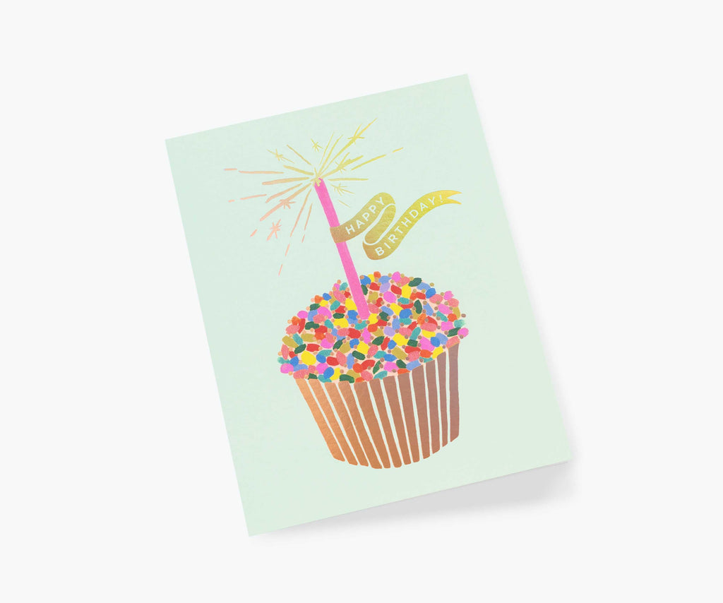 Cupcake Birthday Card - Single Card