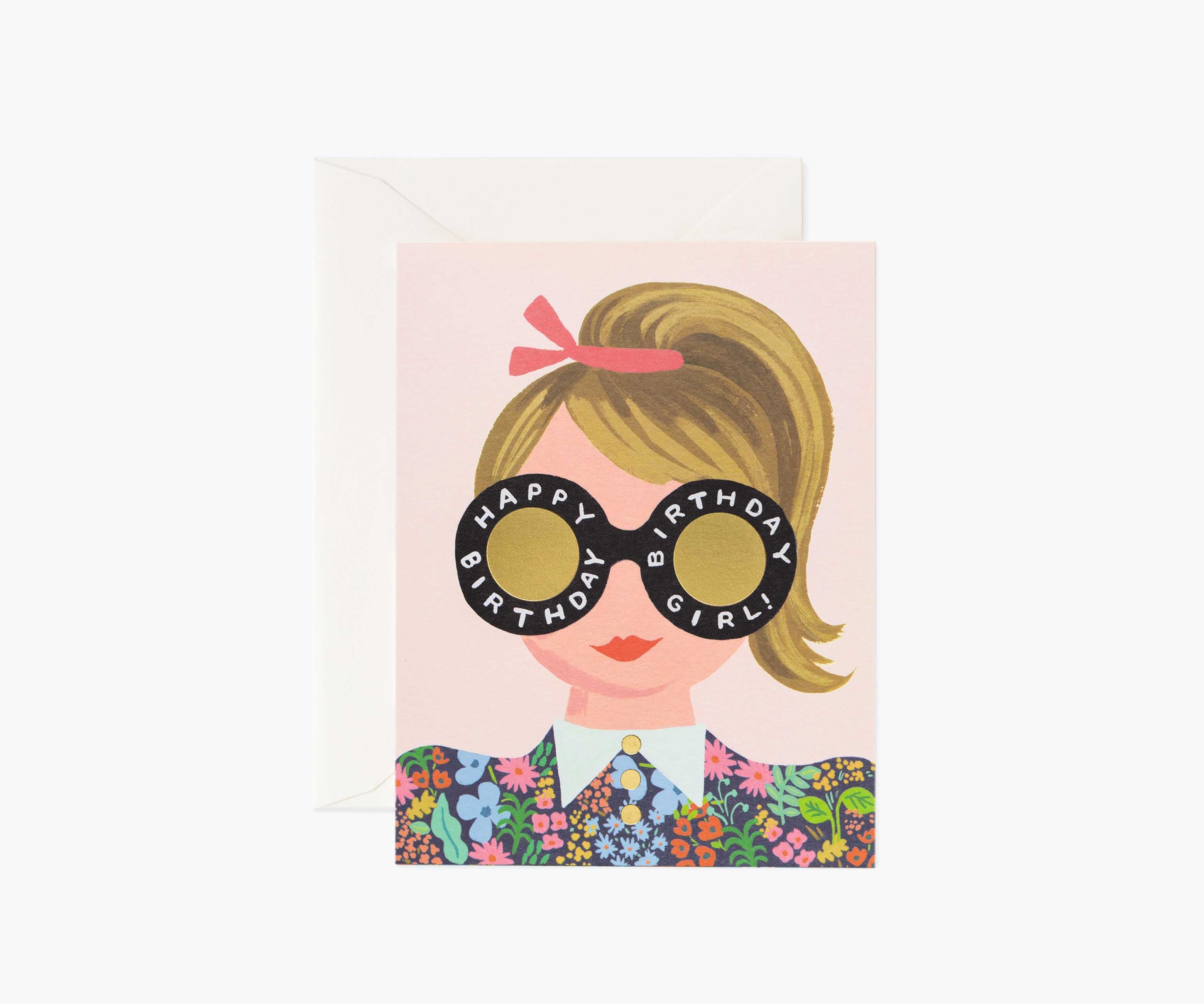 Meadow Birthday Girl Birthday Card - Single Card
