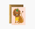 Lion Birthday Card - Single Card