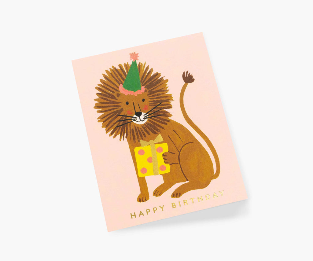 Lion Birthday Card - Single Card