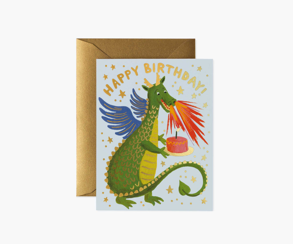 Birthday Dragon Birthday Card - Single Card