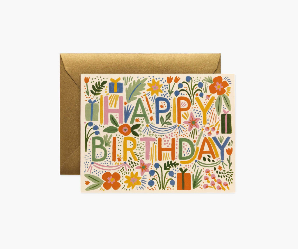 Fiesta Birthday Card - Single Card