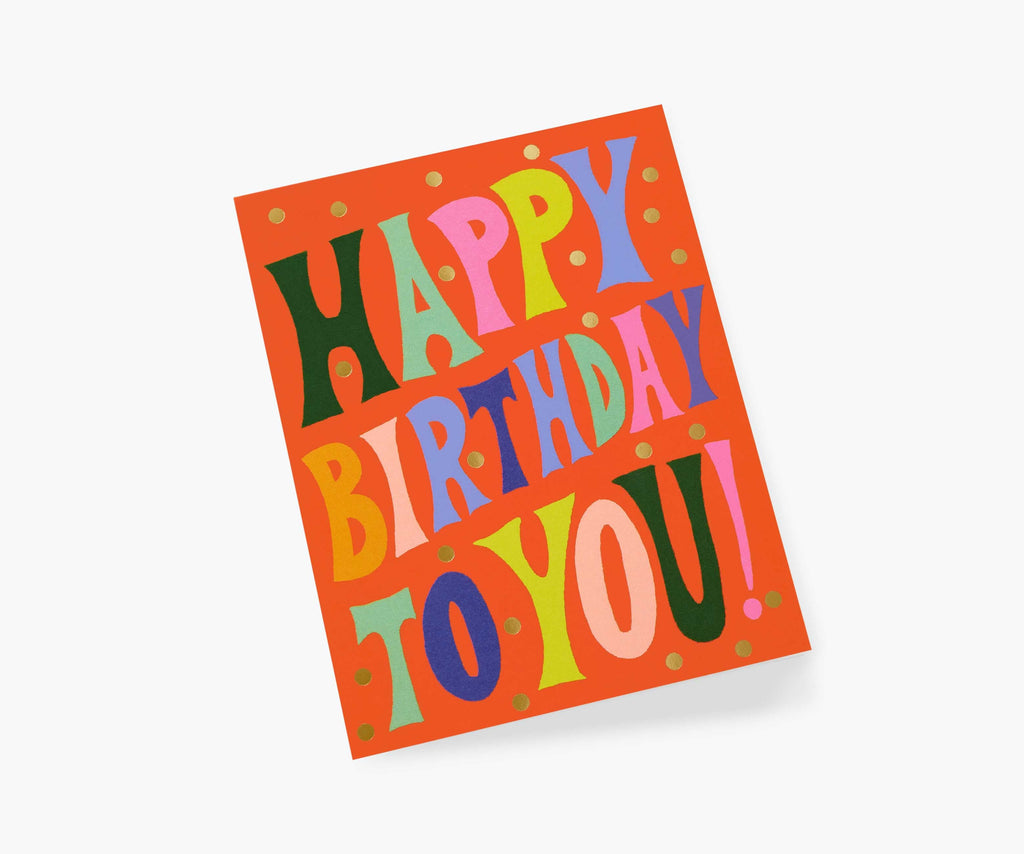 Groovy Birthday Card - Single Card