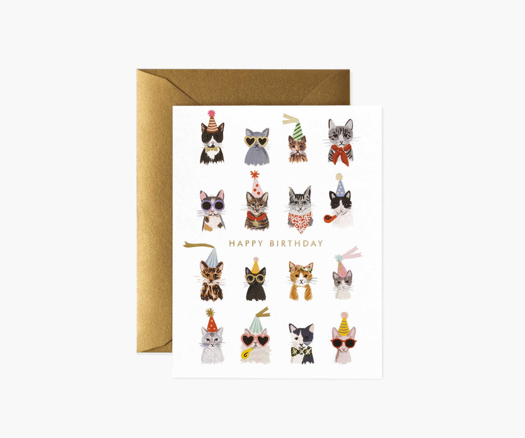 Cool Cats Birthday Card - Single Card