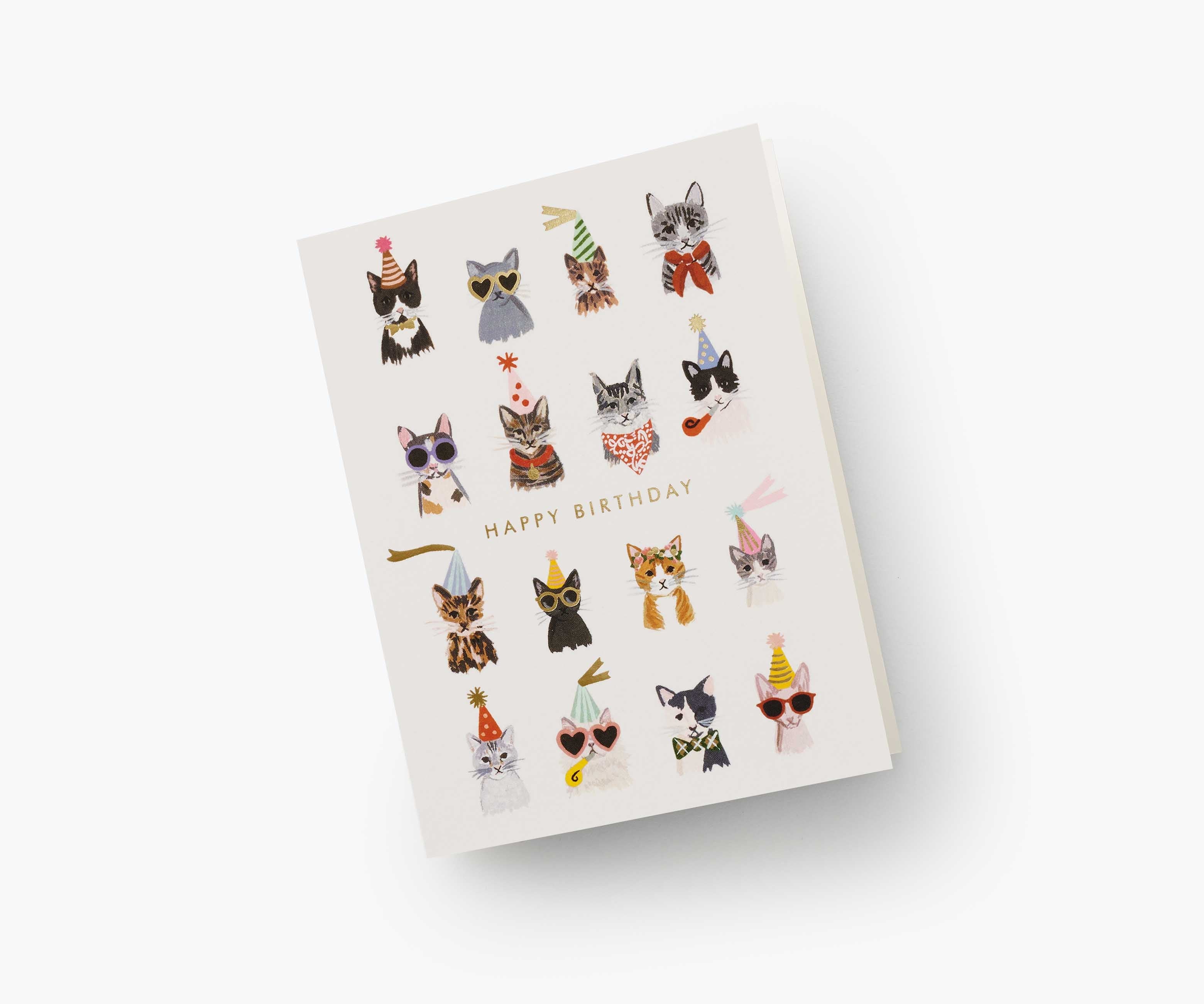 Cool Cats Birthday Card - Single Card
