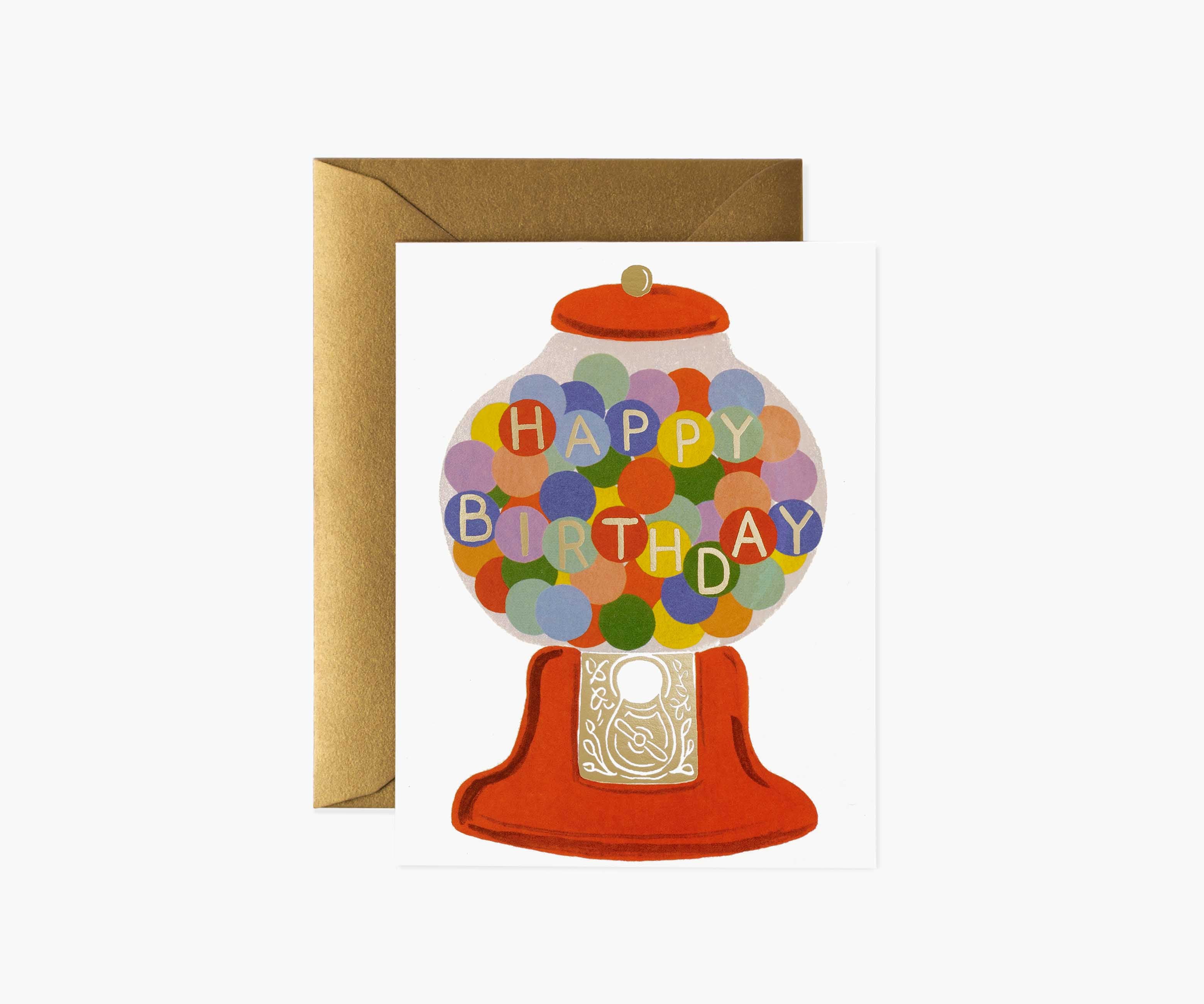 Gumball Birthday Card - Single Card