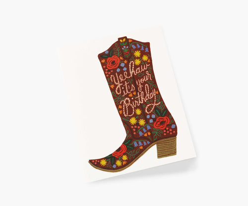 Birthday Boot Birthday Card - Single Card
