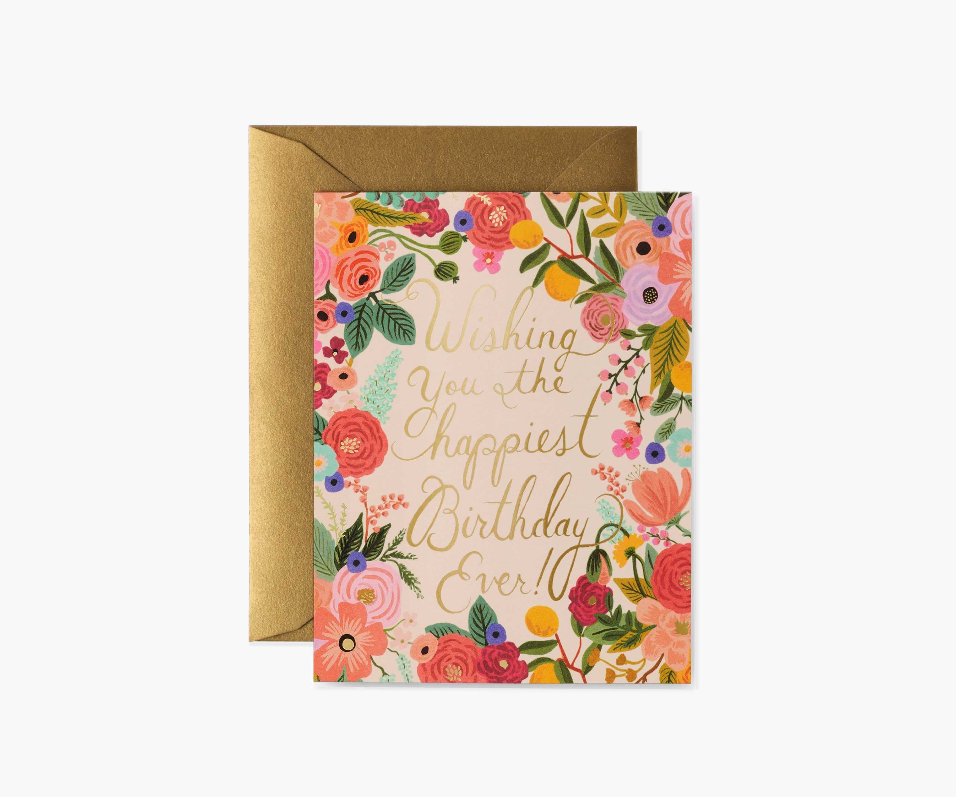 Garden Party Birthday Card - Single Card