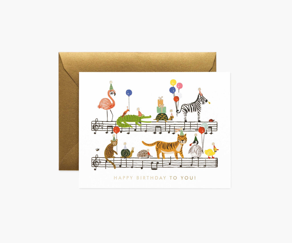 Happy Birthday Song Birthday Card - Single Card