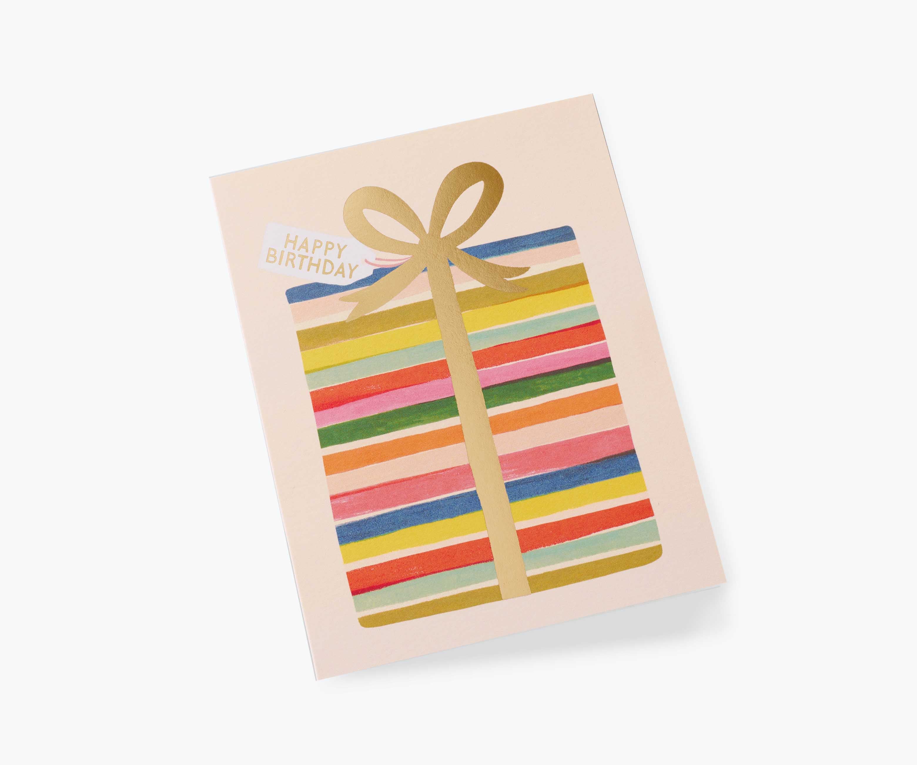 Feliz Birthday Present Birthday Card - Single Card