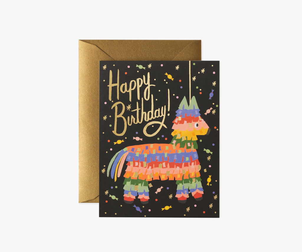 Pinata Birthday Card - Single Card