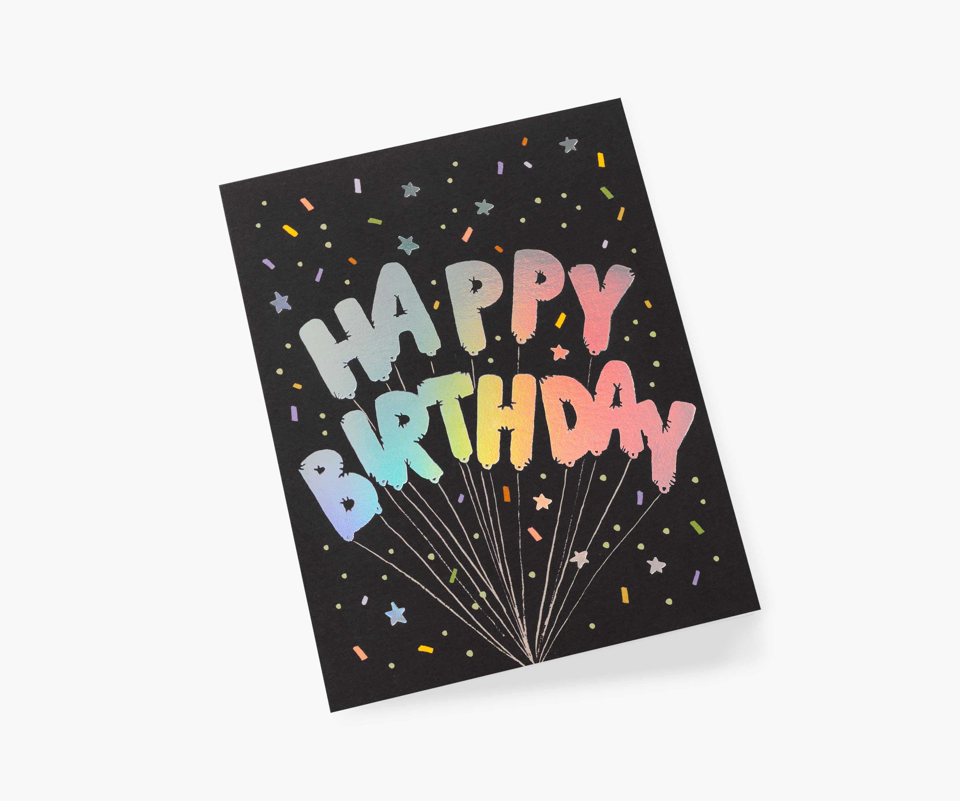 Mylar Birthday Balloons Birthday Card - Single Card