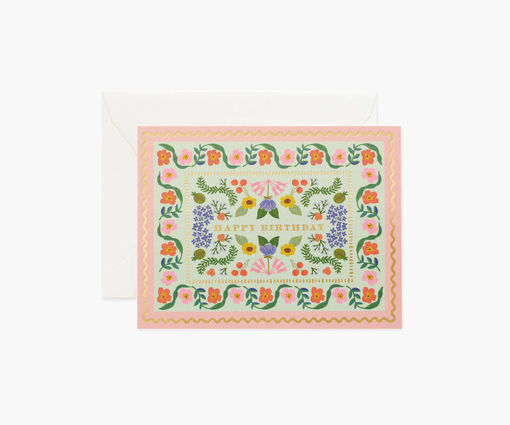 Sicily Garden Birthday Card - Single Card