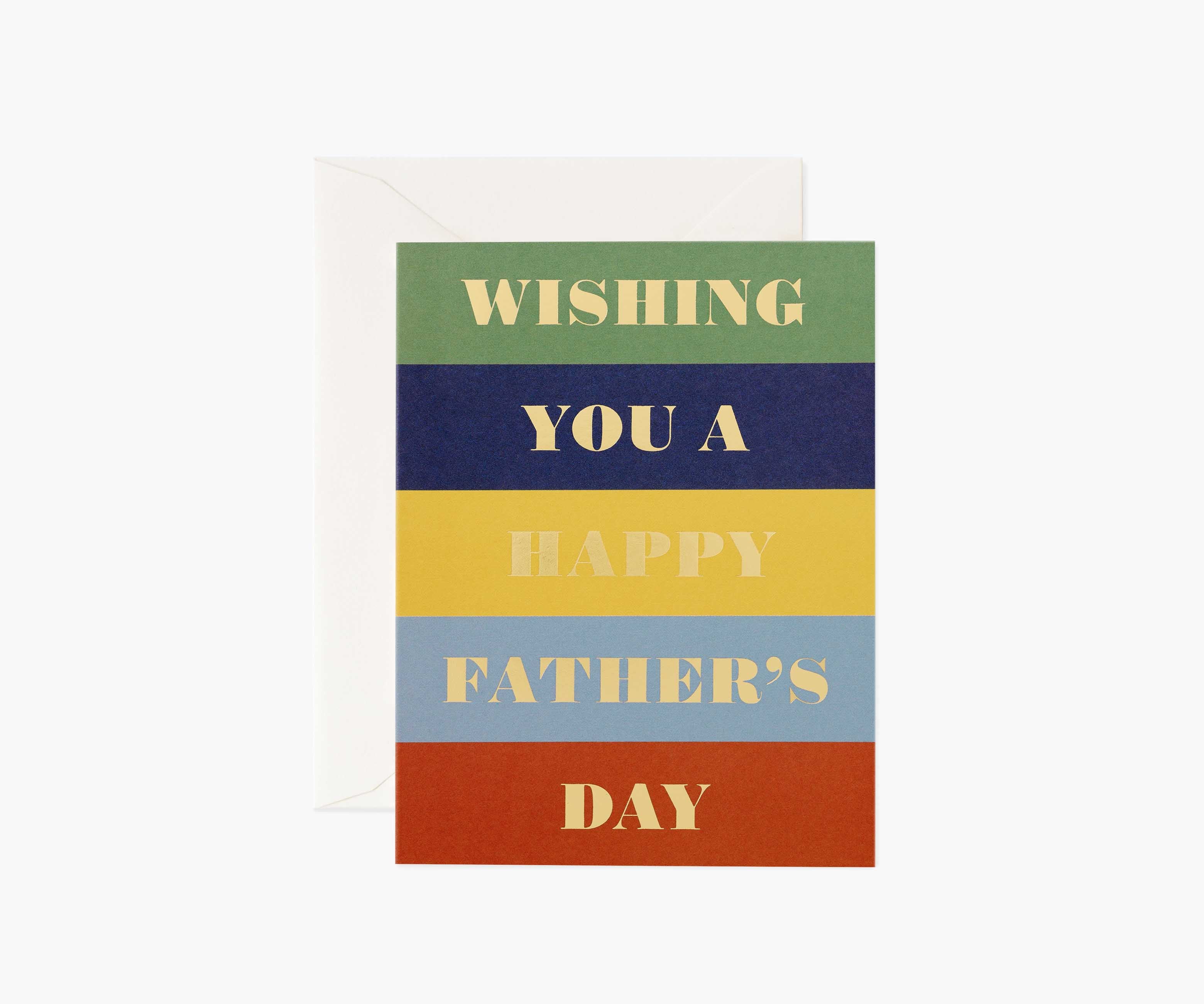 Color Block Father's Day Card - Single Card