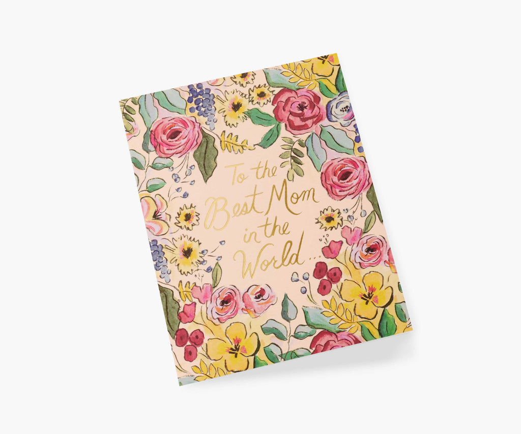 Best Mom in the World Mother's Day Card - Single Card