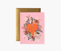 Blooming Heart Valentine Valentine's Day Card - Single Card