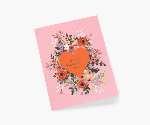 Blooming Heart Valentine Valentine's Day Card - Single Card