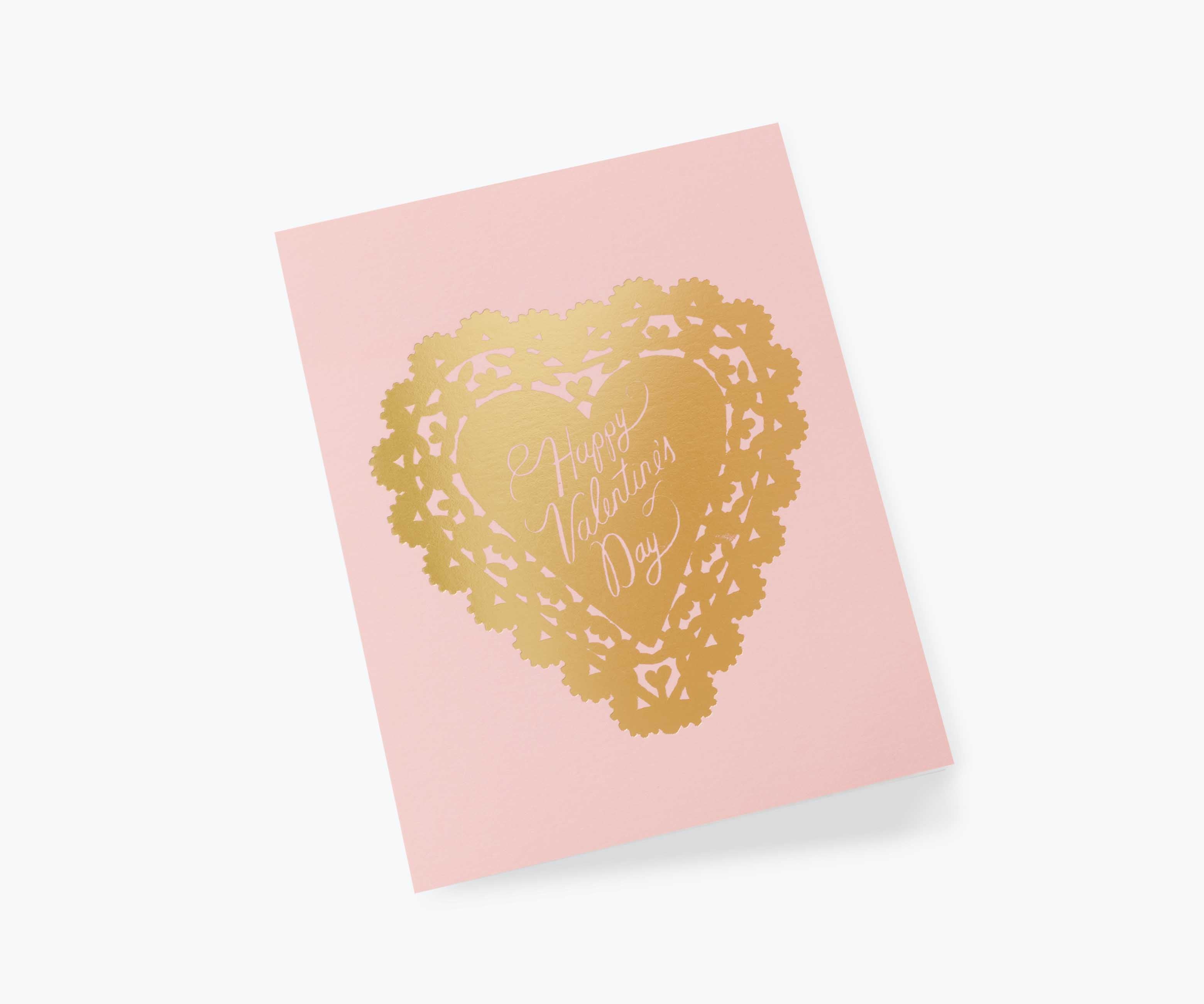 Doily Valentine's Day Card - Single Card