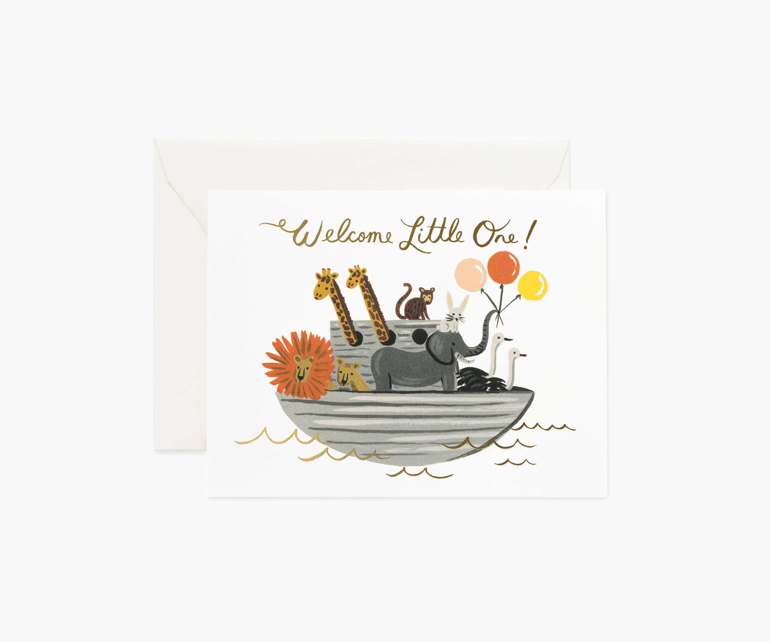Noah's Ark Baby Card - Single Card