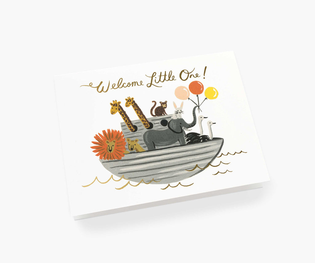 Noah's Ark Baby Card - Single Card
