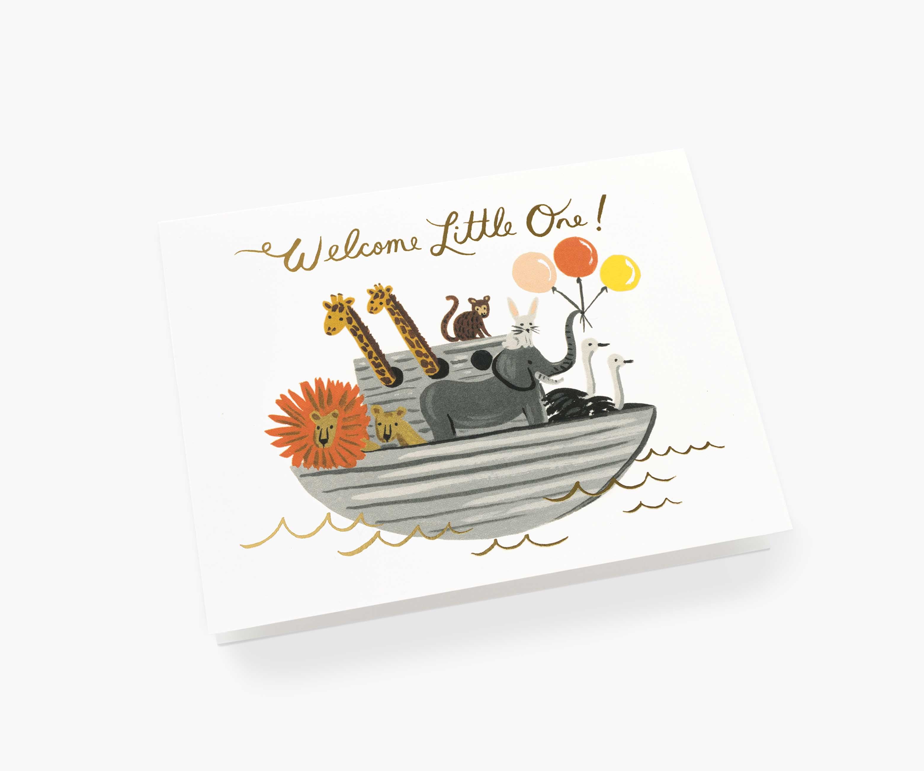 Noah's Ark Baby Card - Single Card