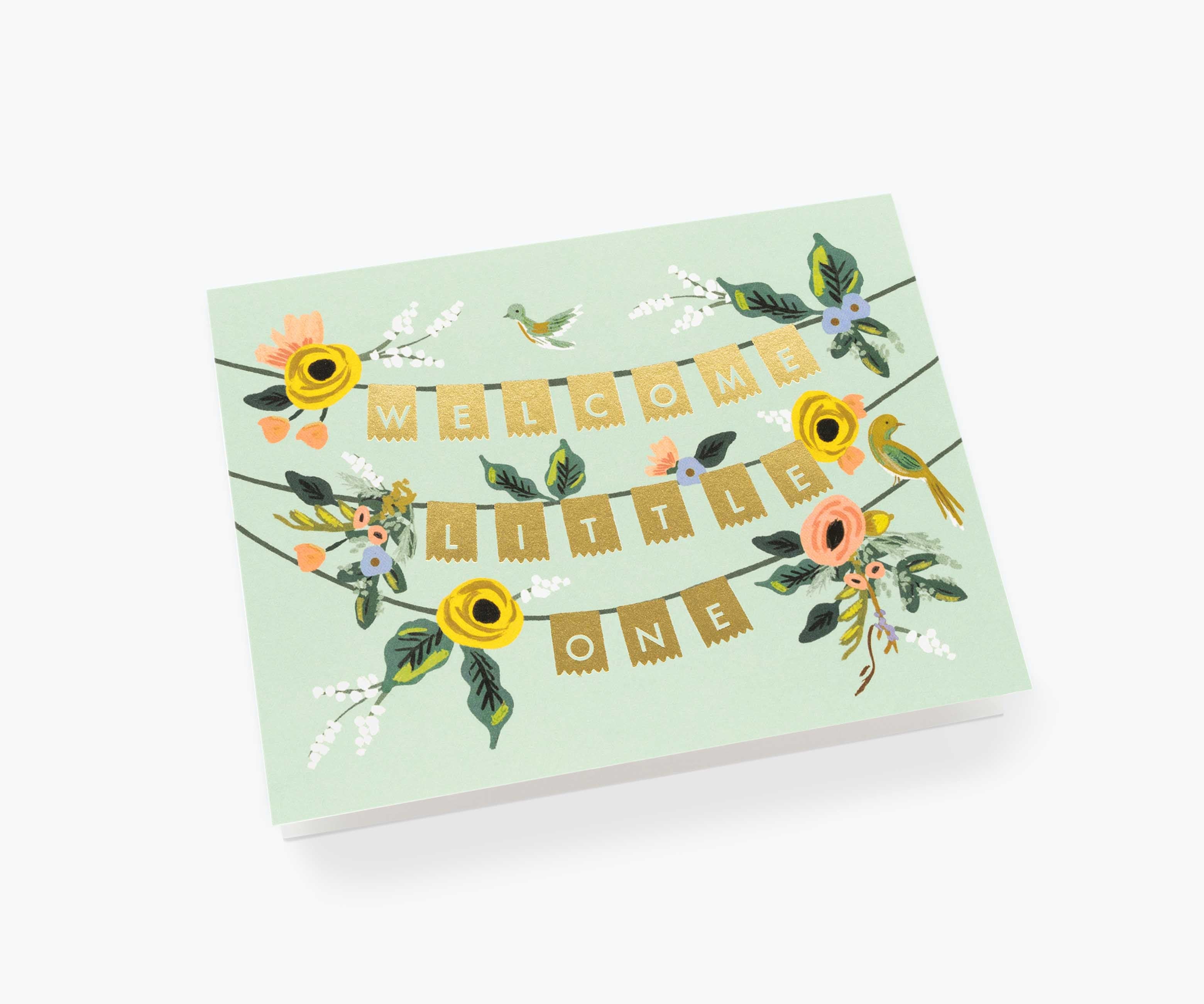 Welcome Garland Baby Card - Single Card