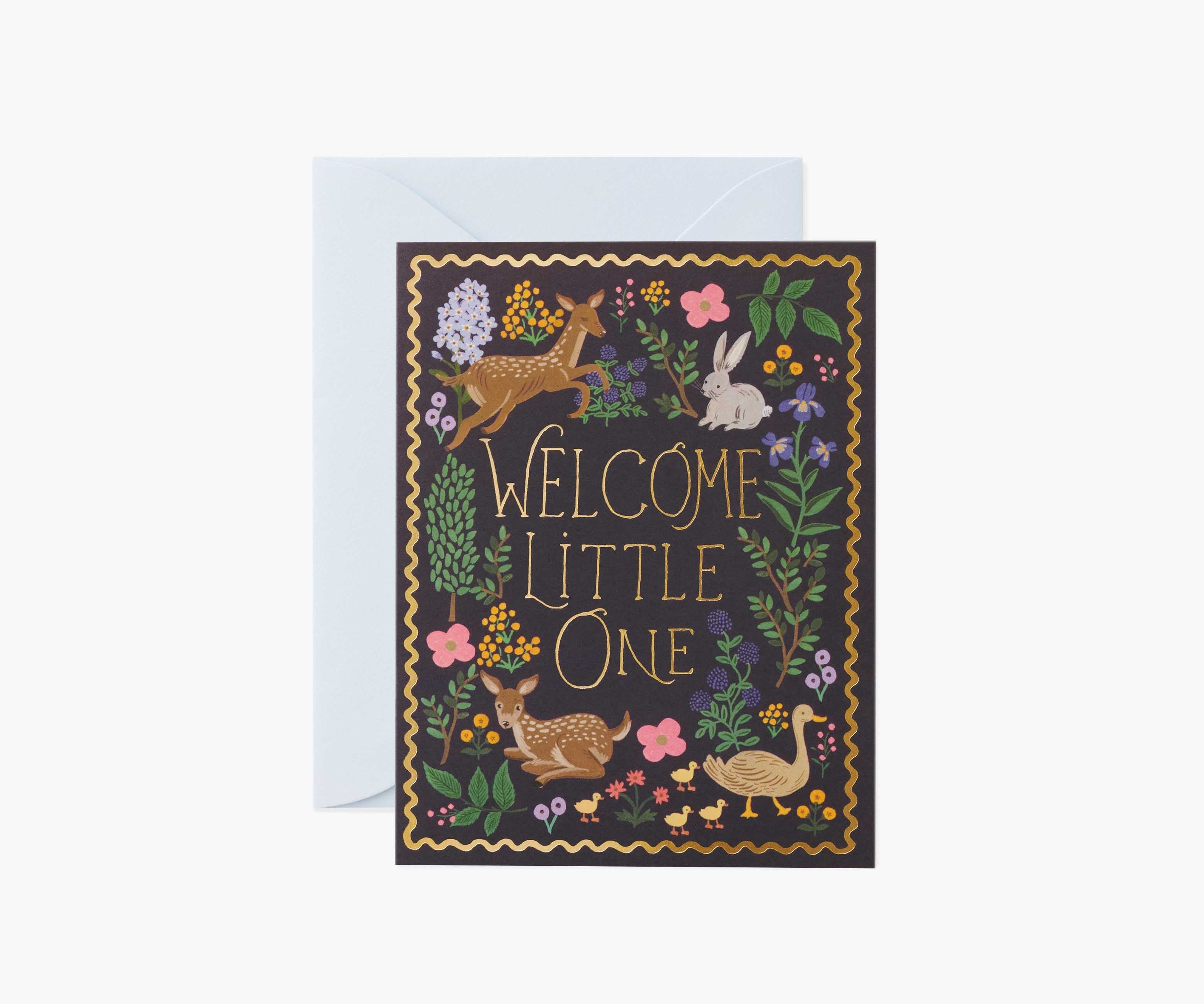 Woodland Welcome Baby Card - Single Card