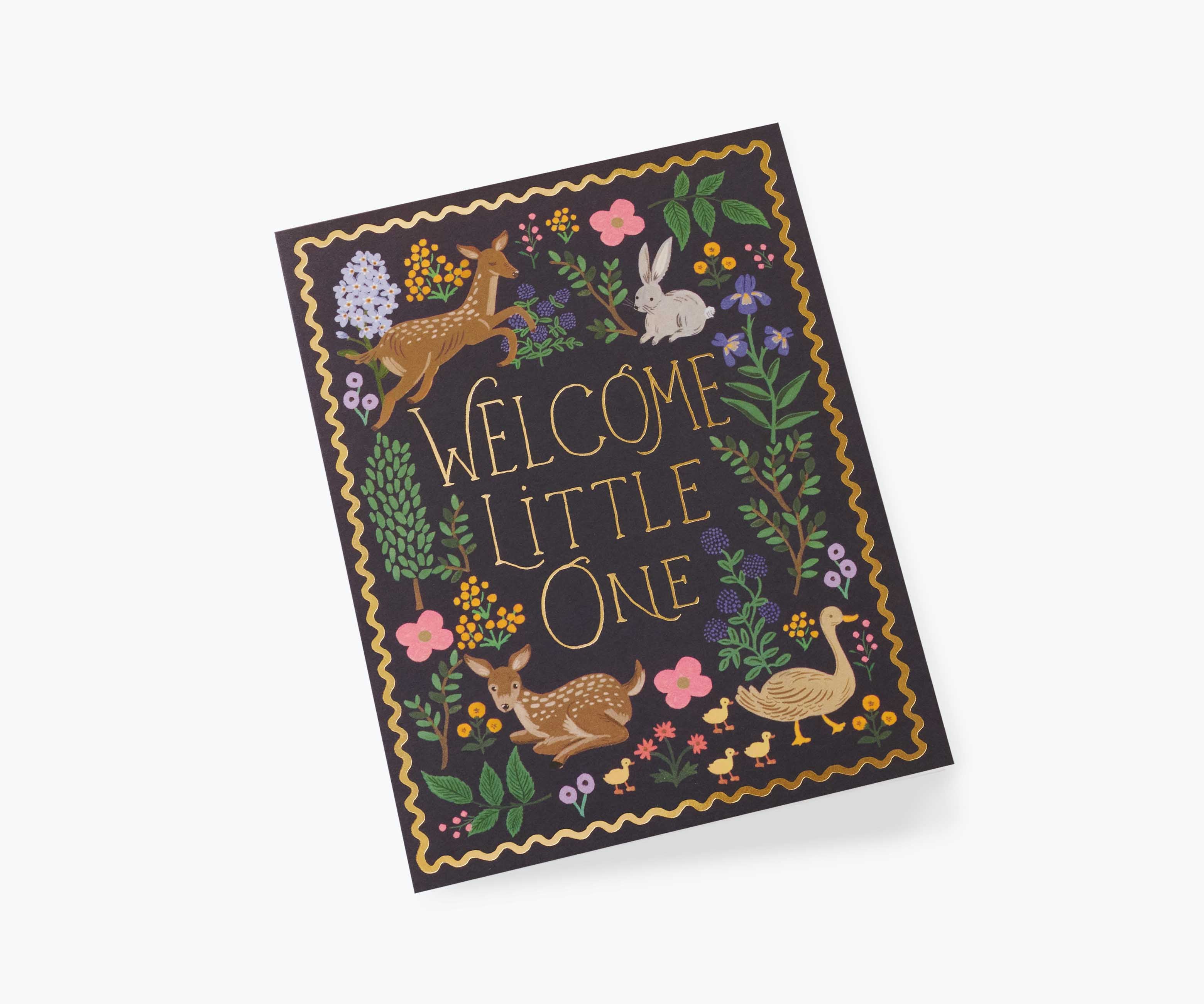 Woodland Welcome Baby Card - Single Card